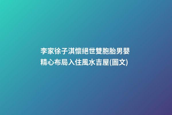 李家徐子淇懷絕世雙胞胎男嬰 精心布局入住風水吉屋(圖文)